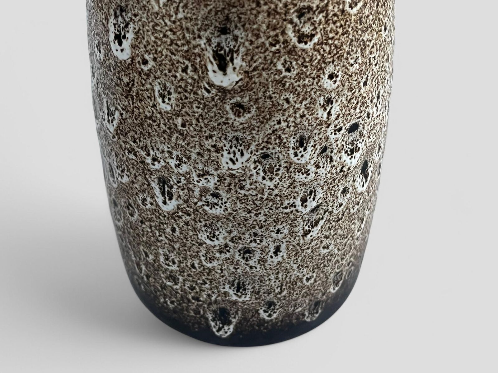 Large Mid Century Scheurich Brown Glazed Ceramic Fat Lava West Germany Pottery Vase photo 63.0