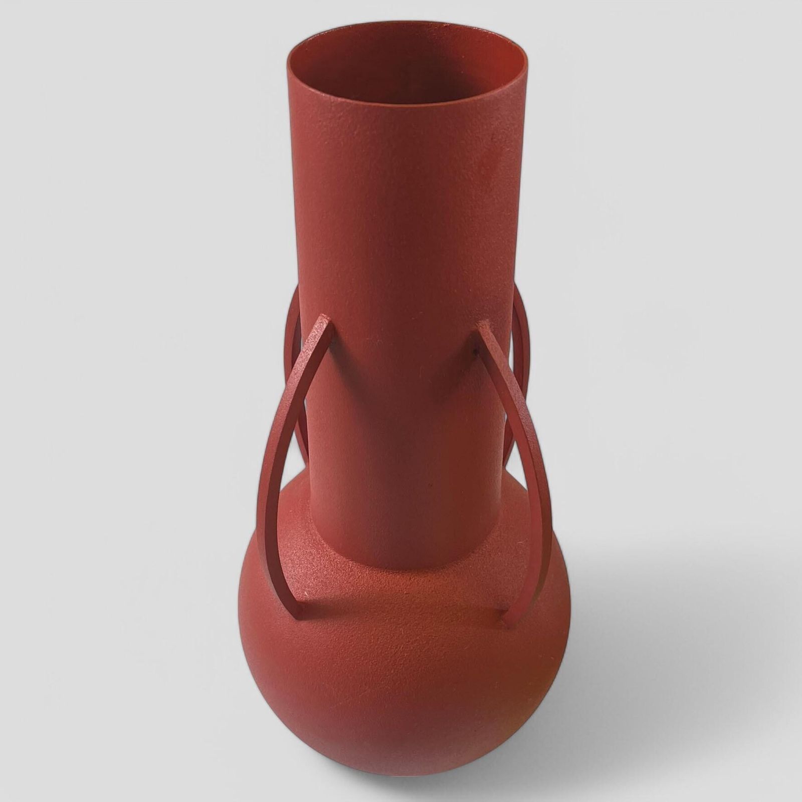 Pols Potten Roman Metal Vase In Red/Pink