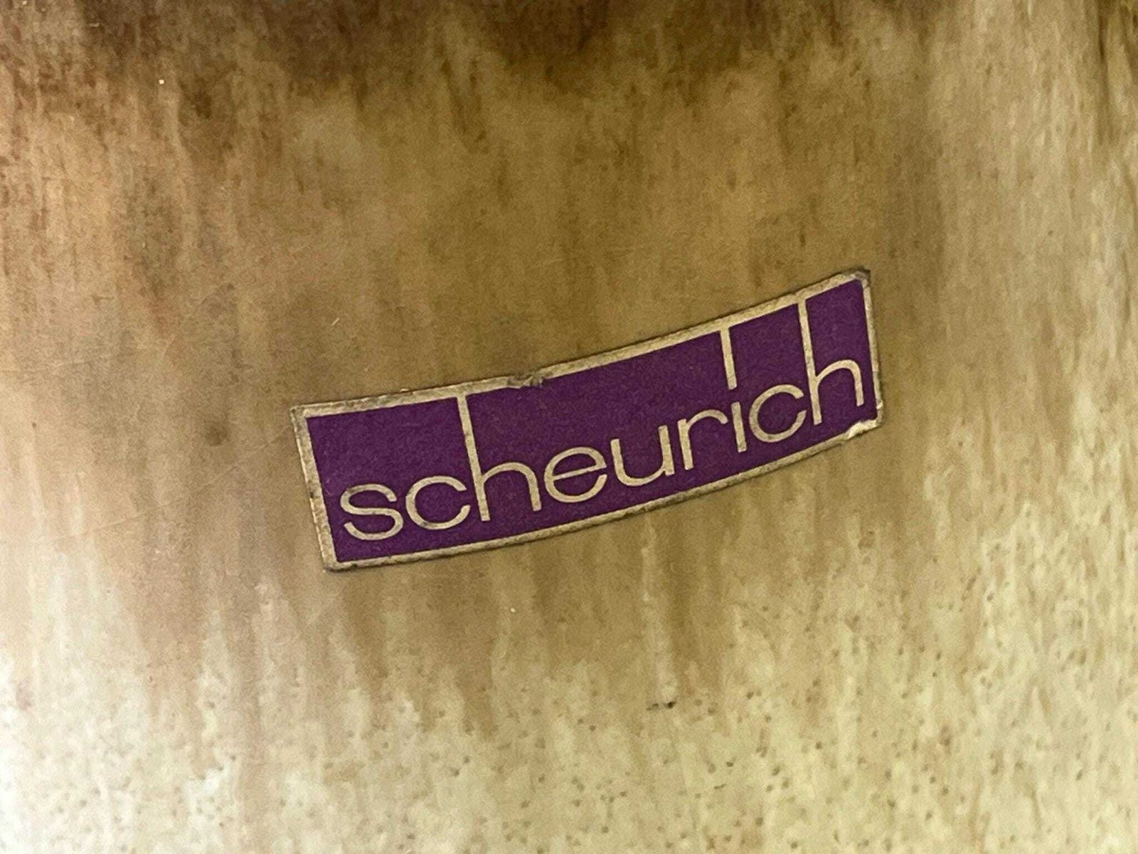 Large Mid Century Scheurich Glazed Ceramic Fat Lava West Germany Pottery Floor Vase photo vinterior