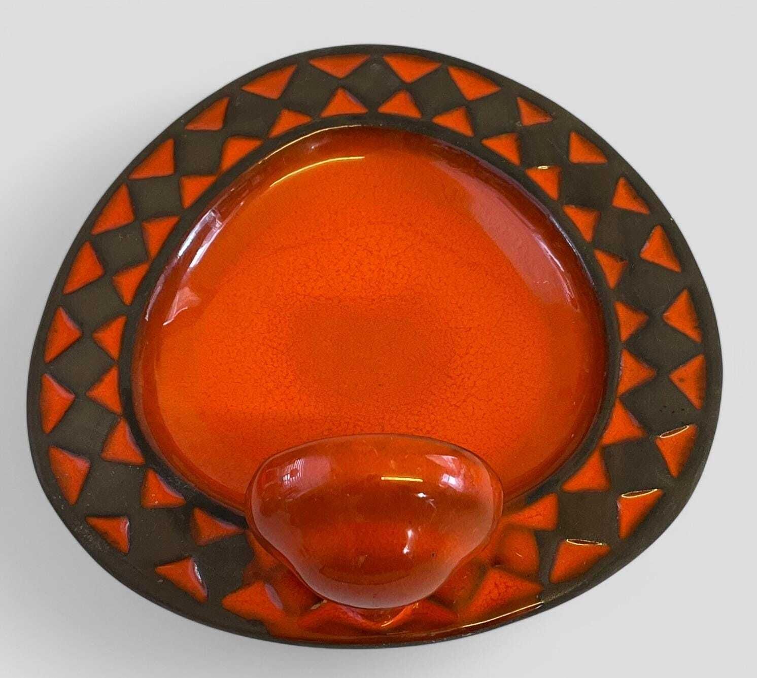 Mid Century Danish Glazed Red Ceramic Wall Sconce / Candle Holder By Frank Rasmussen For Frank Keramik Denmark photo for sale