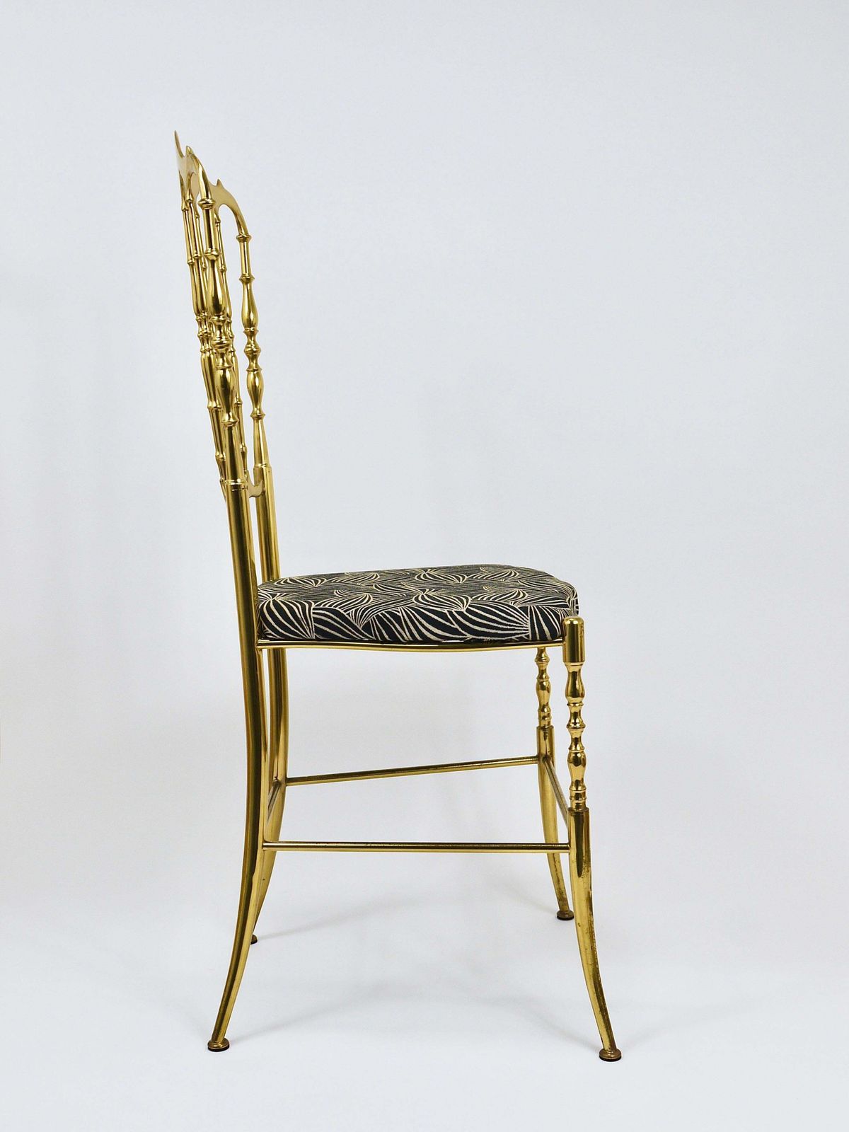 Chiavari Midcentury Brass Chair By Giuseppe Gaetano Descalzi, Italy, 1950s photo Furniture