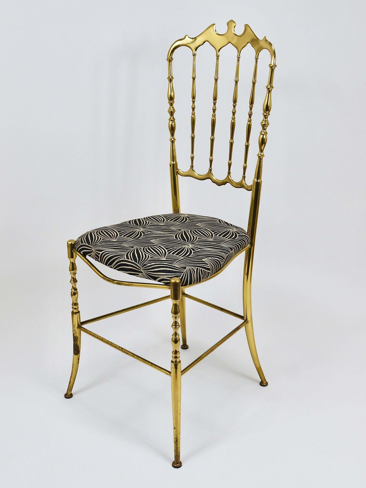 Furniture Chiavari Midcentury Brass Chair By Giuseppe Gaetano Descalzi, Italy, 1950s photo