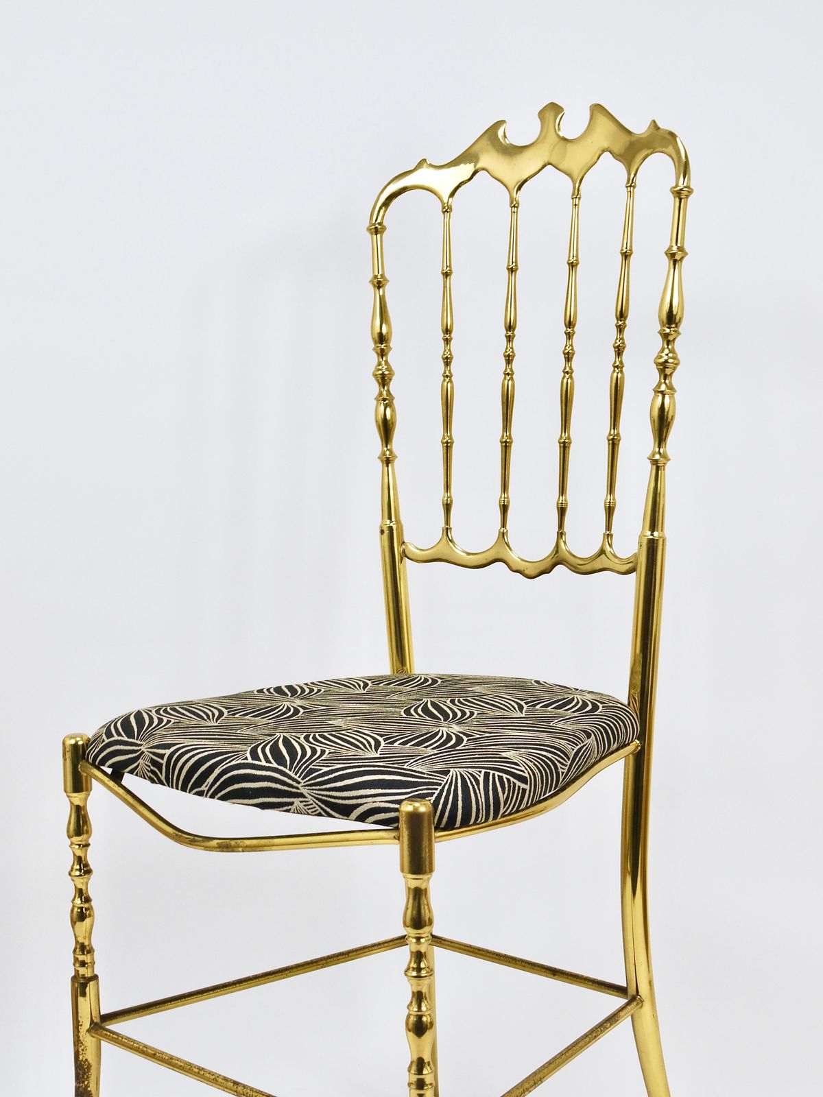 photo vintage Chiavari Midcentury Brass Chair By Giuseppe Gaetano Descalzi, Italy, 1950s
