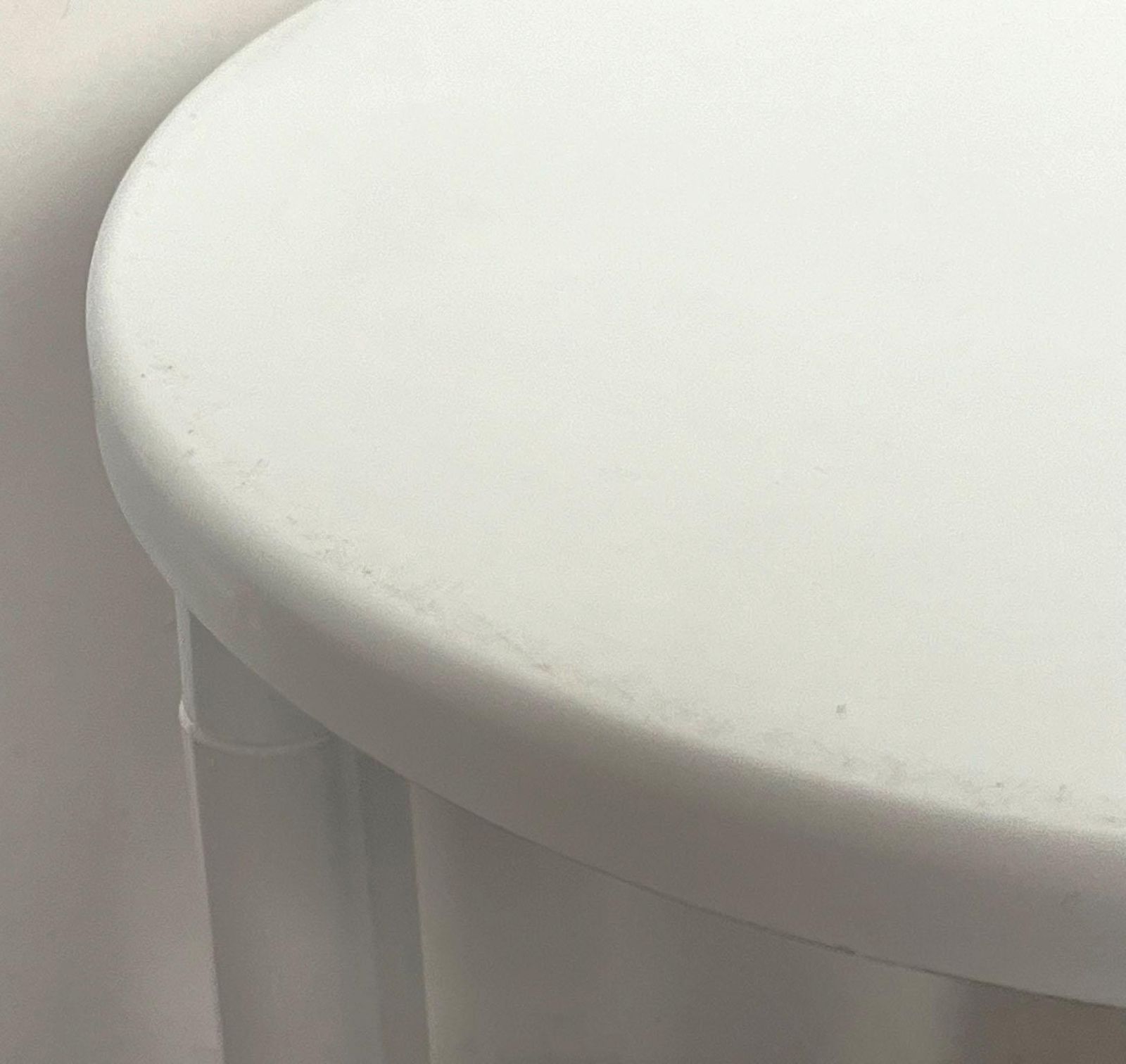Original Vintage Retro Mid Century White Plastic Stool By Olaf Von Bohr For Tatay photo vinterior
