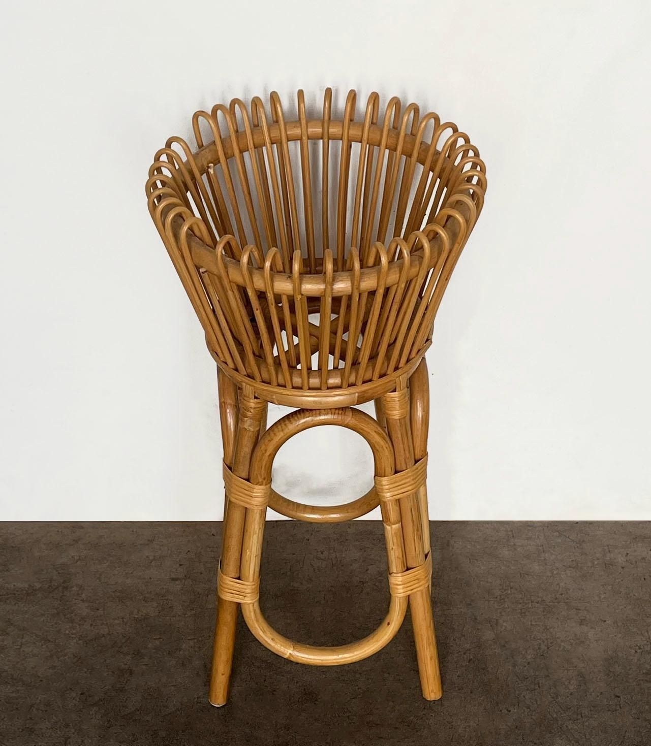Rare Italian Franco Albini Style Mid Century Bamboo Plant Holder photo for sale