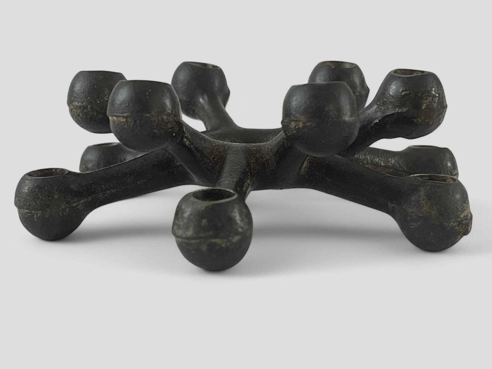 Mid Century Danish Black Cast Iron 'Spider' Candleholder By Jens Quistgaard For Dansk Design photo buy