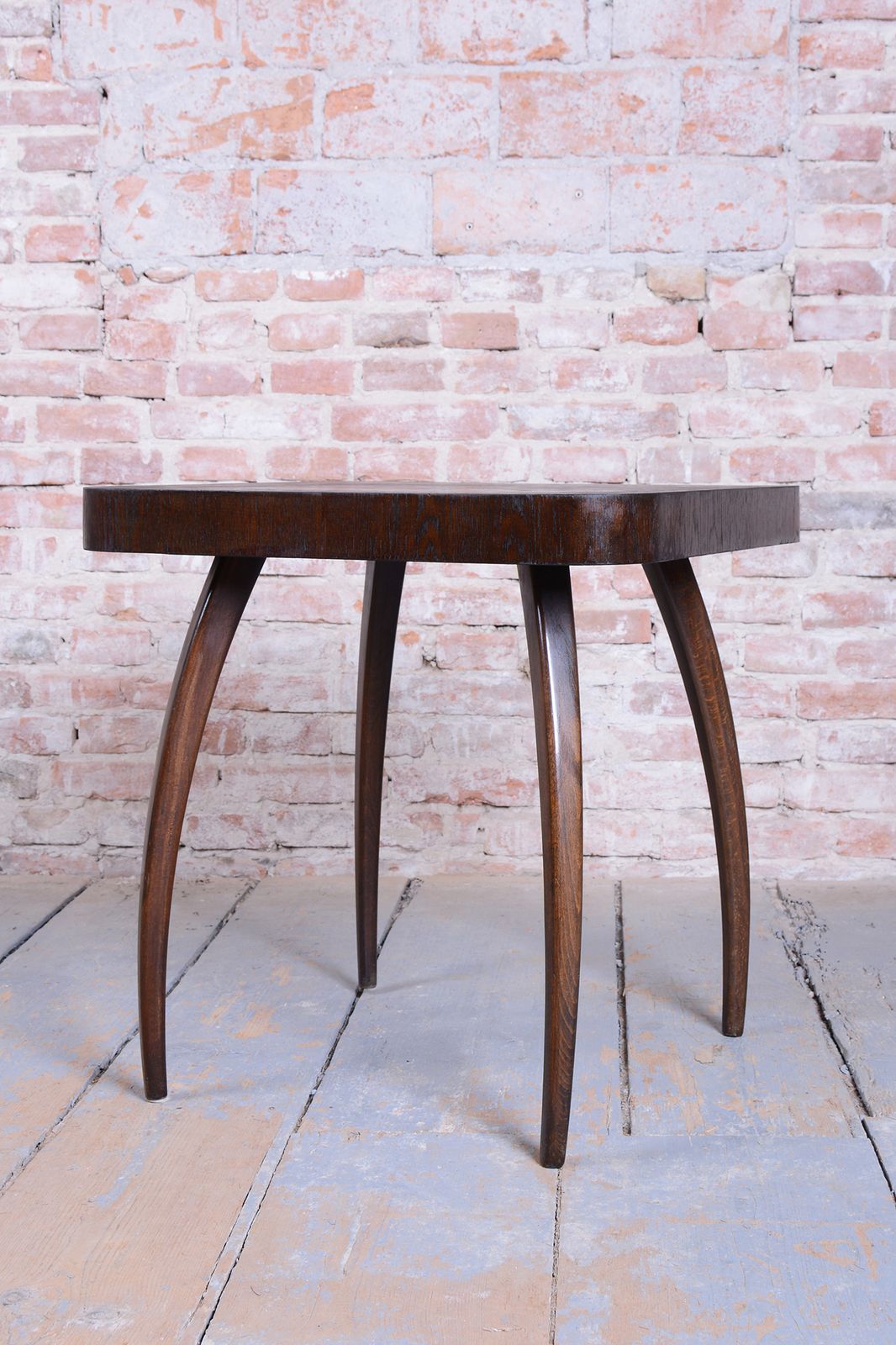 Restored Art Deco "Spider" Table, By J. Halabala, Up Závody, Oak, Czech, 1940s photo 450.0