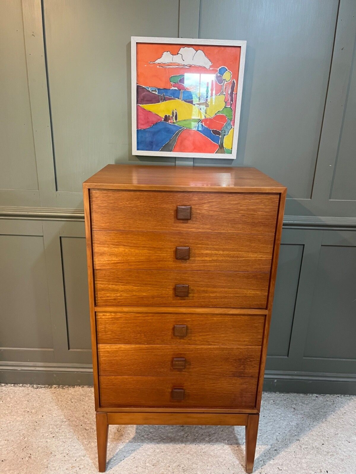 Teak Chest Of Drawers Mid 20th C 6 Drawer Chest Danish Style