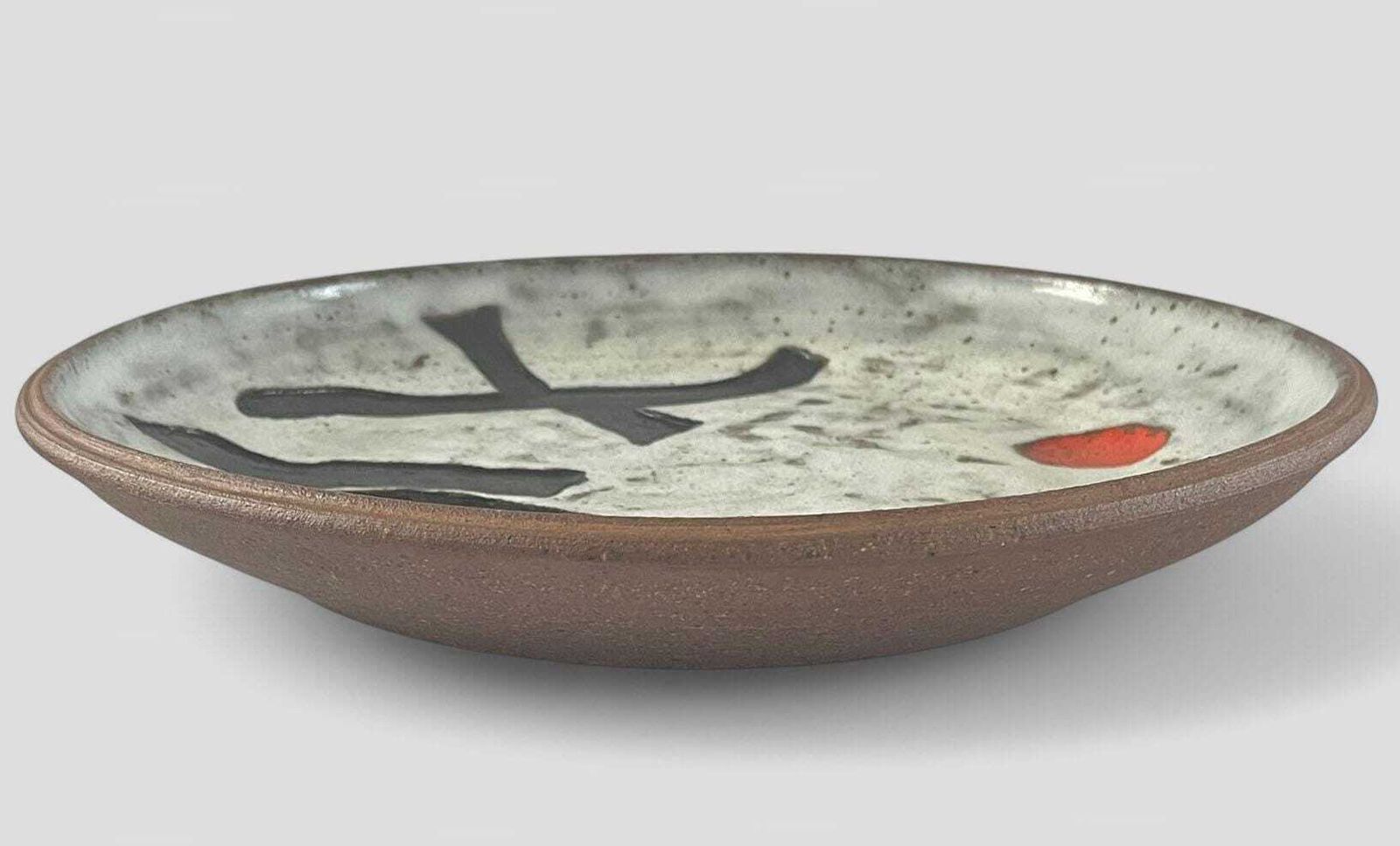 Large Mid Century Danish Ceramic Decorative Wall Plate By Jorgen Finn Petersen (Jfp) For Bornholm Denmark photo Art