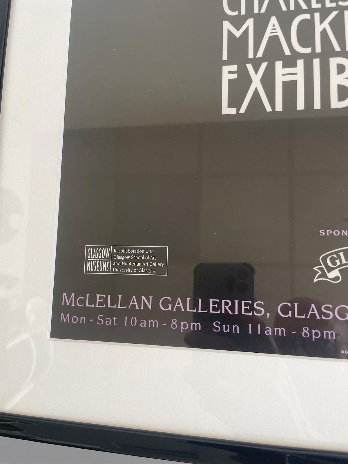 Vintage 1996 Charles Rennie Mackintosh Exhibition Poster From Mclellan Galleries Glasgow photo Art