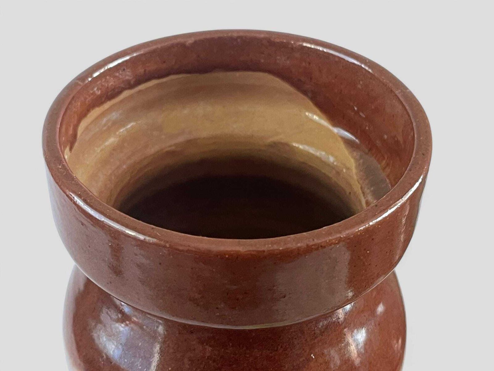 Large Mid Century Scheurich Brown & Pink Glazed Ceramic Fat Lava West Germany Pottery Vase photo vinterior