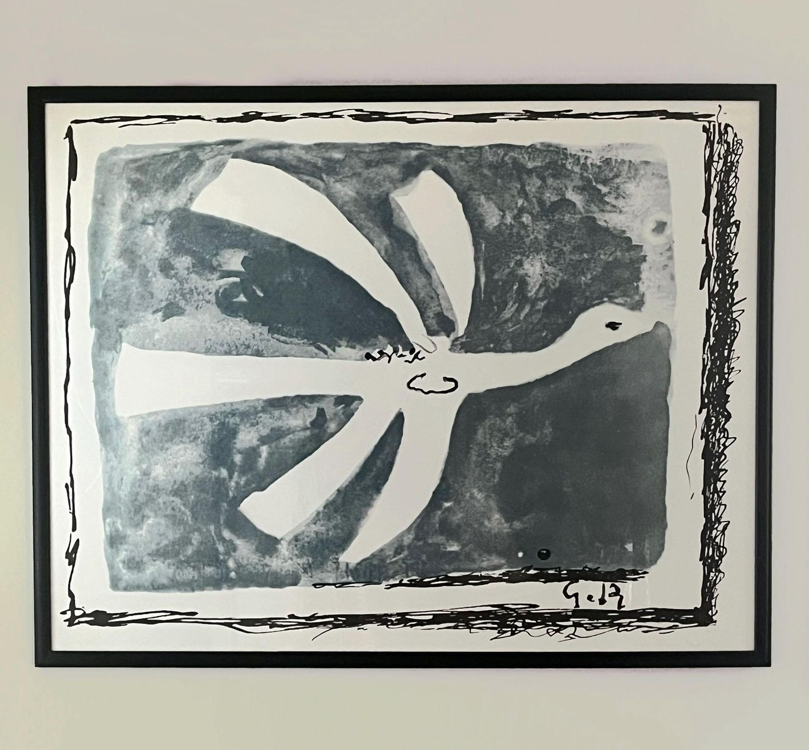 Blue And White Bird By Georges Braque 1972 Framed Poster / Print