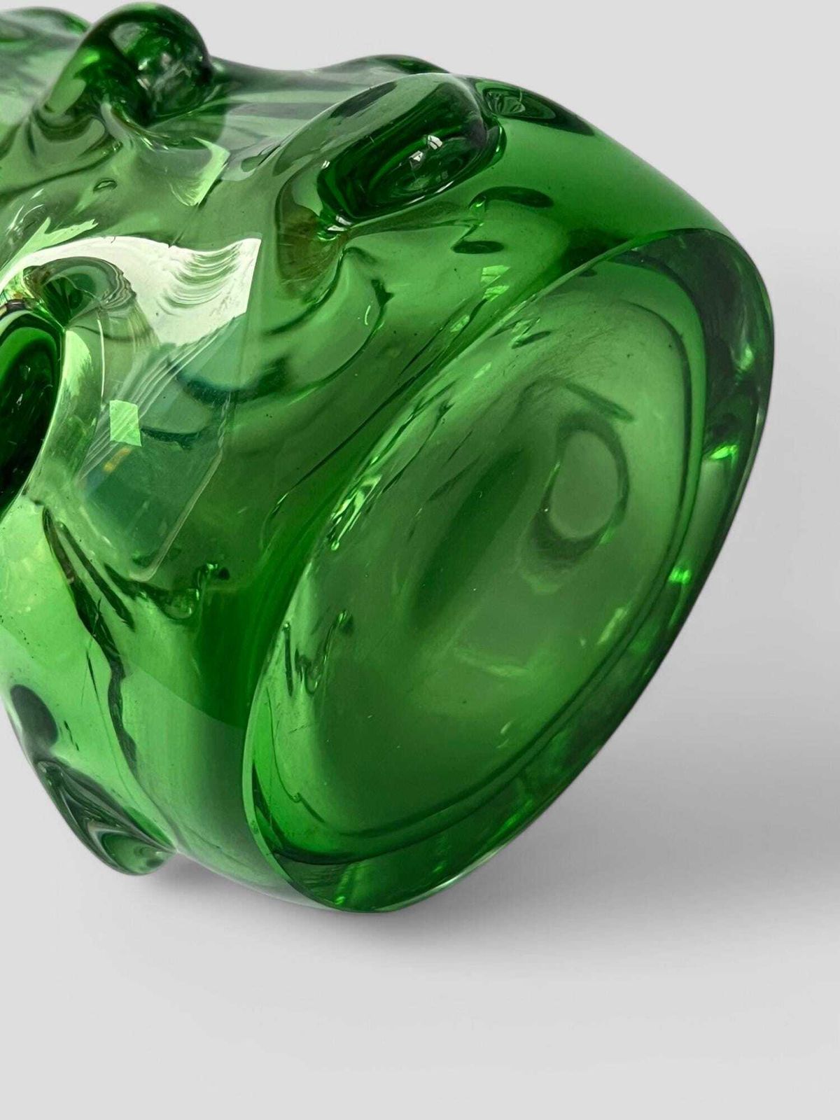 photo furniture Mid Century Emerald Green Bohemian Glass Sculpture Vase By Jan Beranek For Skrdlovice Glassworks