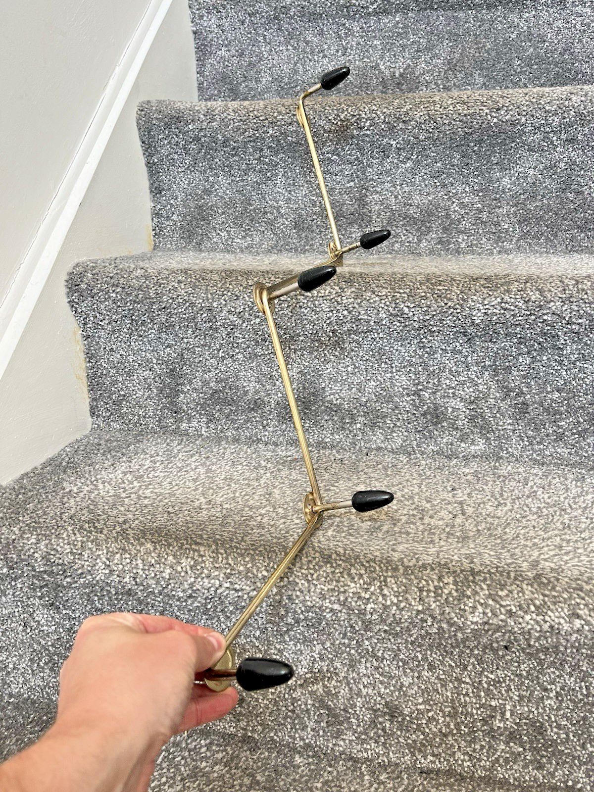 Furniture Large Mid Century 70s Black Bullet Wall Coat Hat Hook Stand Retro Sputnik Atomic photo