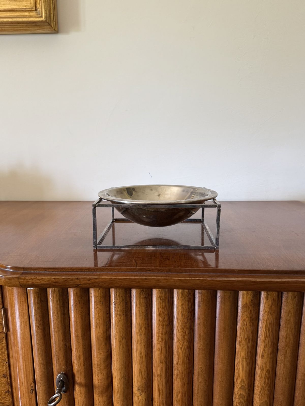 Mid Century Modern Silver Plated Bowl / Vide Poche, Pm Italy 1970s photo buy