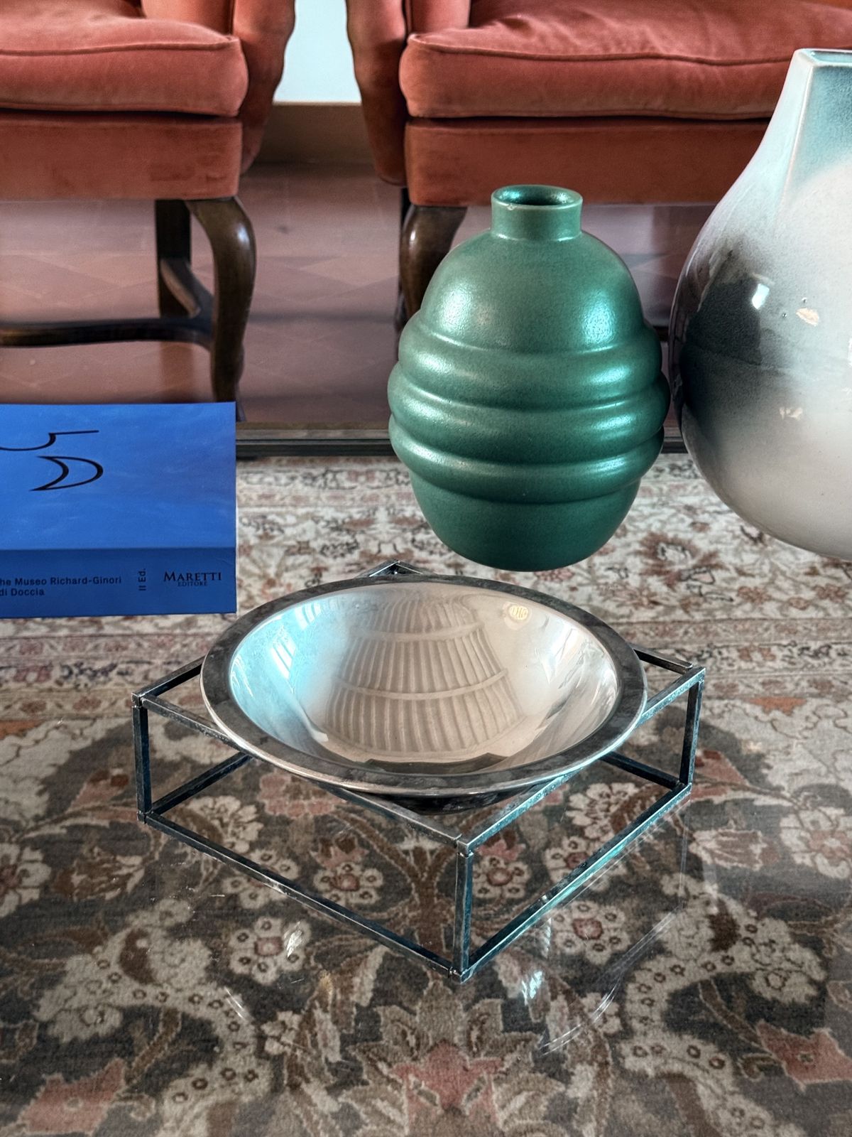 Mid Century Modern Silver Plated Bowl / Vide Poche, Pm Italy 1970s photo vintage