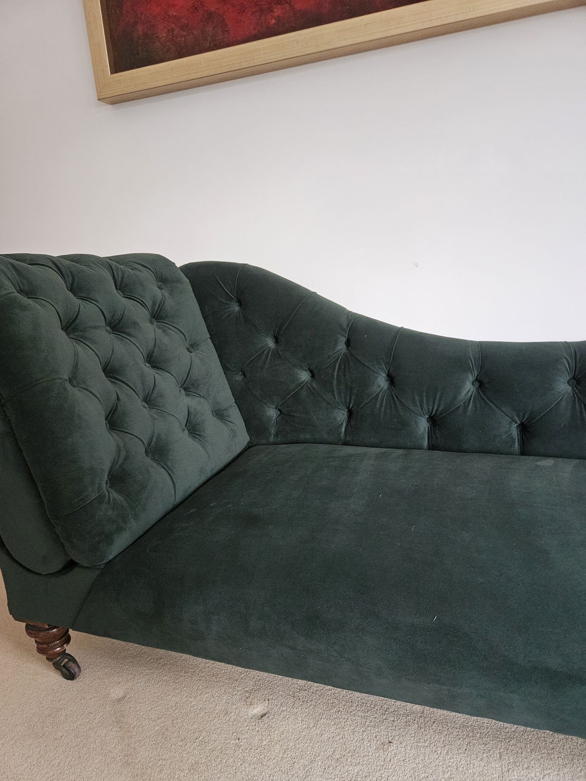 Green Velvet Chaise photo furniture