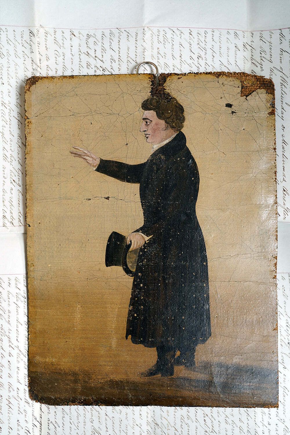photo furniture An Early 19thc Naïve School Oil Portrait Of A Gentleman C.1830