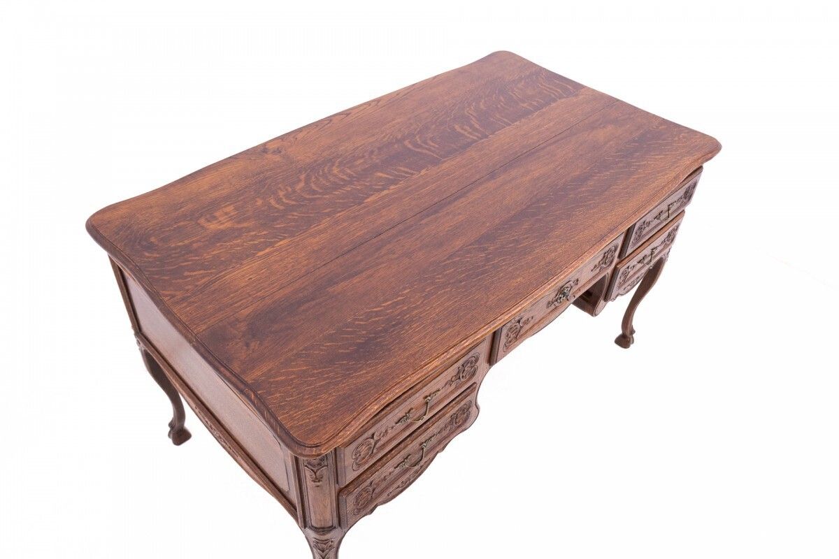 Antique Double Sided Desk, France, Around 1880. After Renovation. photo vintage