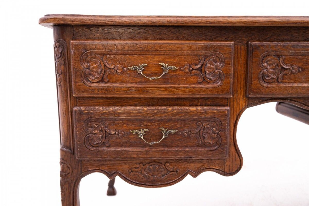 photo furniture Antique Double Sided Desk, France, Around 1880. After Renovation.