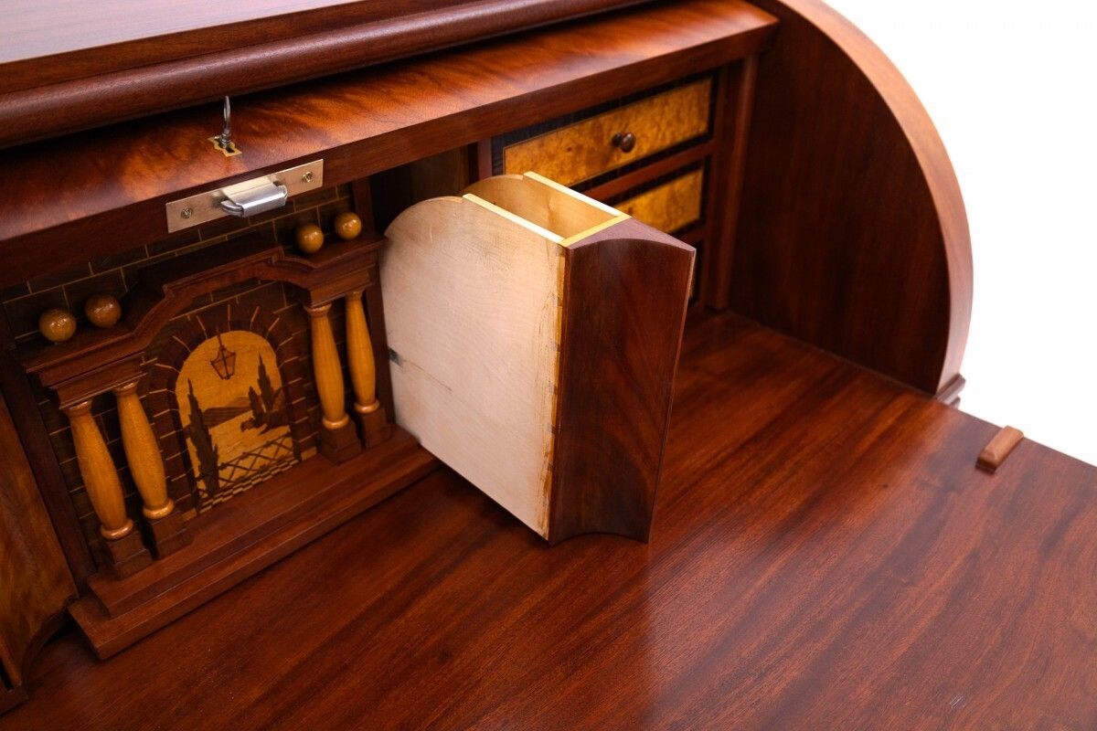 photo buy Antique Bureau With Storage Compartments, Northern Europe, Ca. 1880. After Renovation.