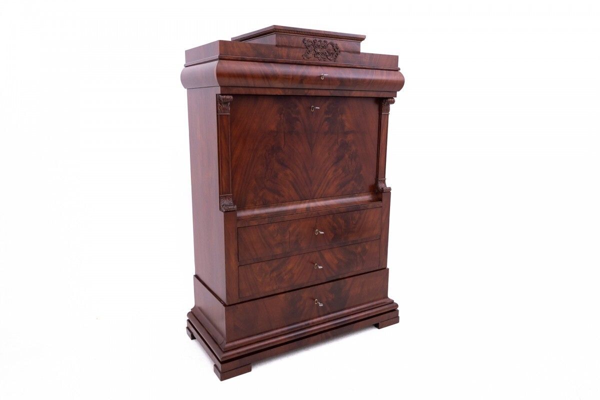 Antique Secretary From Around 1880, Northern Europe. After Renovation. photo furniture