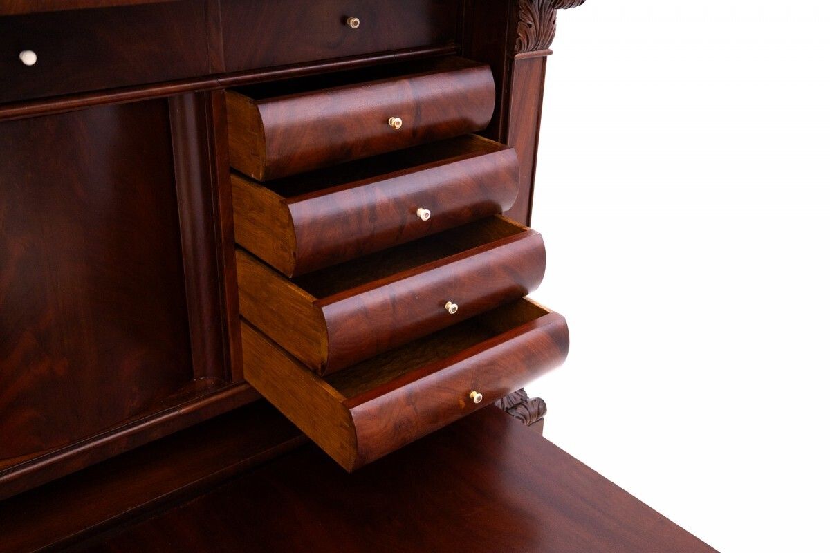 Antique Secretary From Around 1880, Northern Europe. After Renovation. photo vinterior