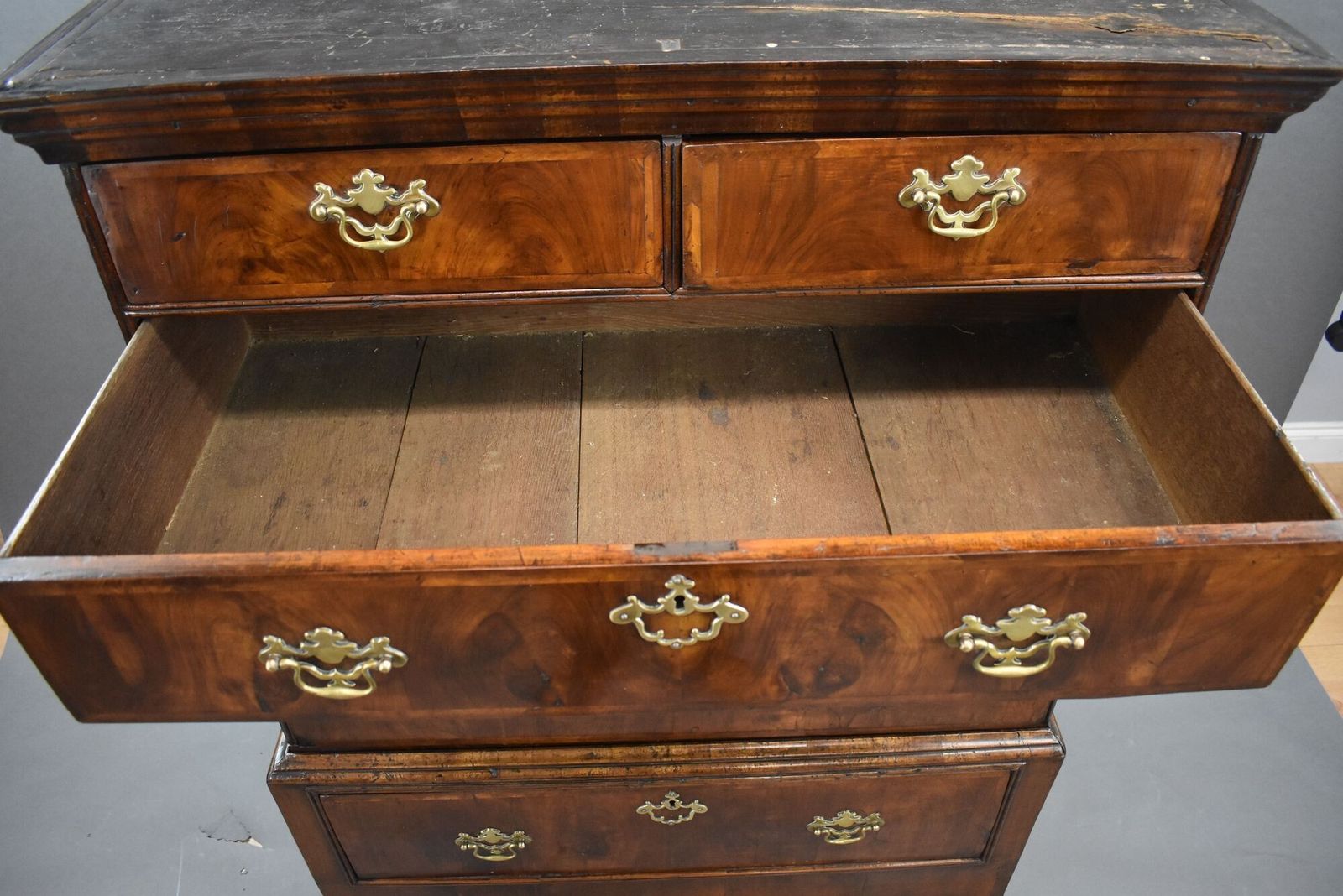 18th Century Walnut Chest On Stand photo vintage