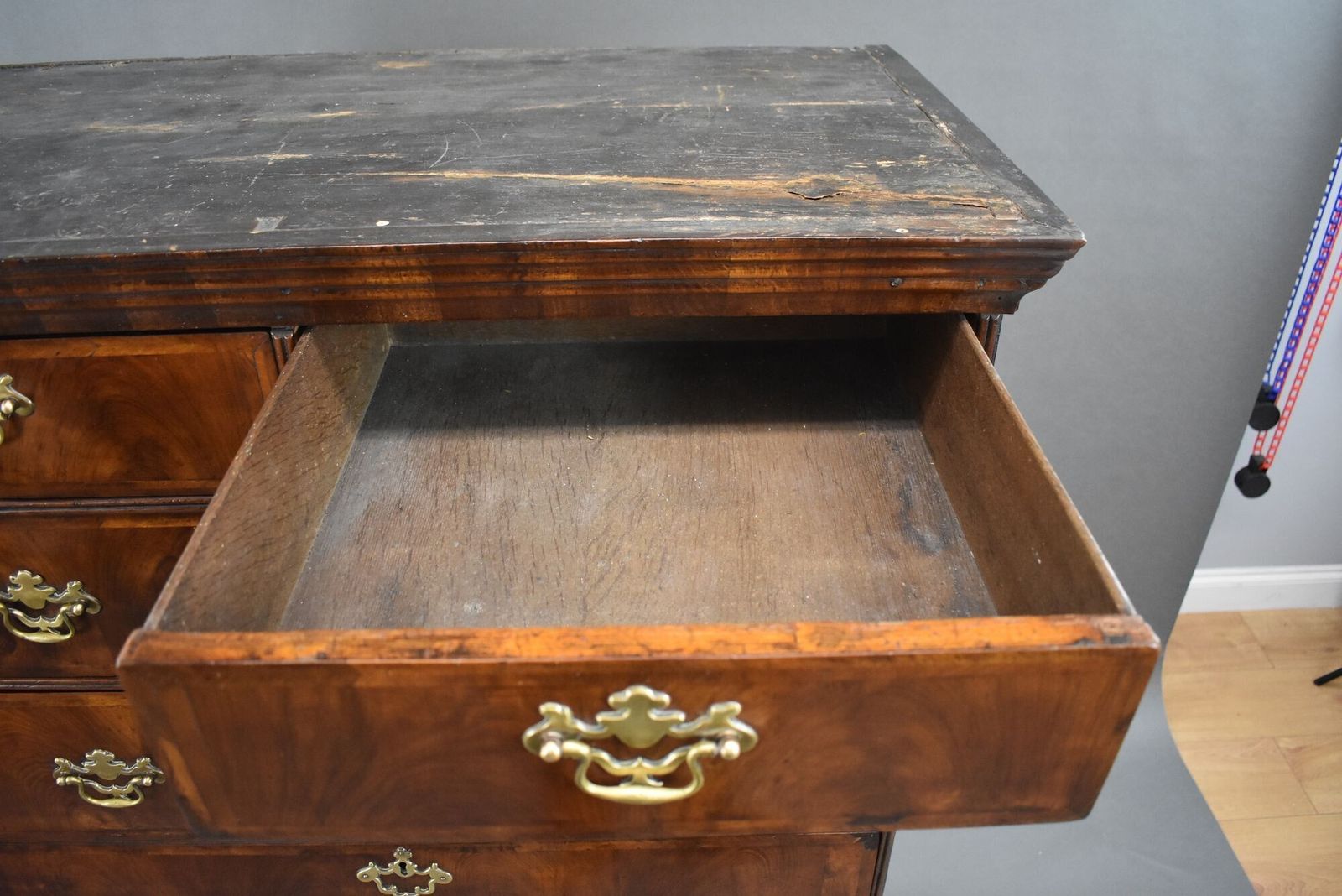 photo for sale 18th Century Walnut Chest On Stand