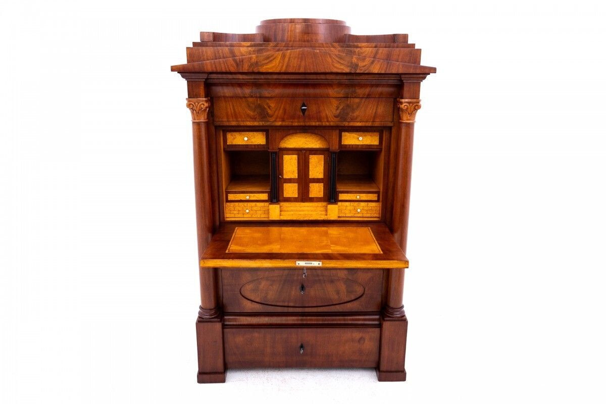 Biedermeier Secretary, Western Europe, Around 1840. After Renovation.