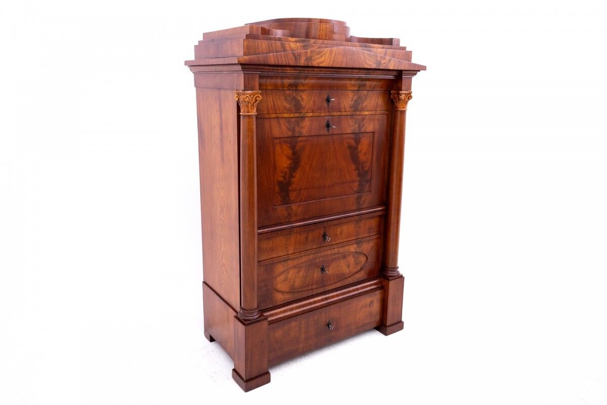 Biedermeier Secretary, Western Europe, Around 1840. After Renovation. photo for sale