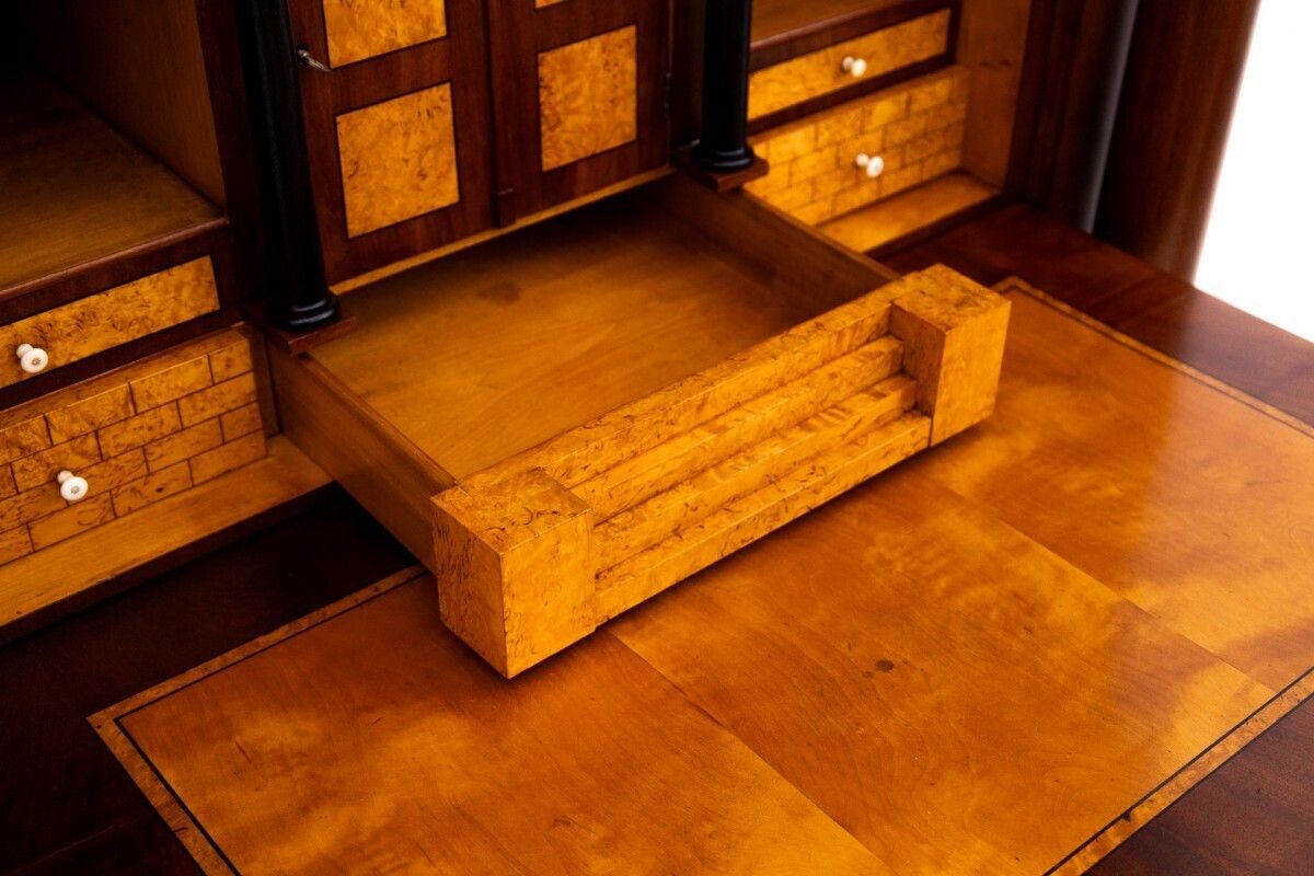 photo furniture Biedermeier Secretary, Western Europe, Around 1840. After Renovation.