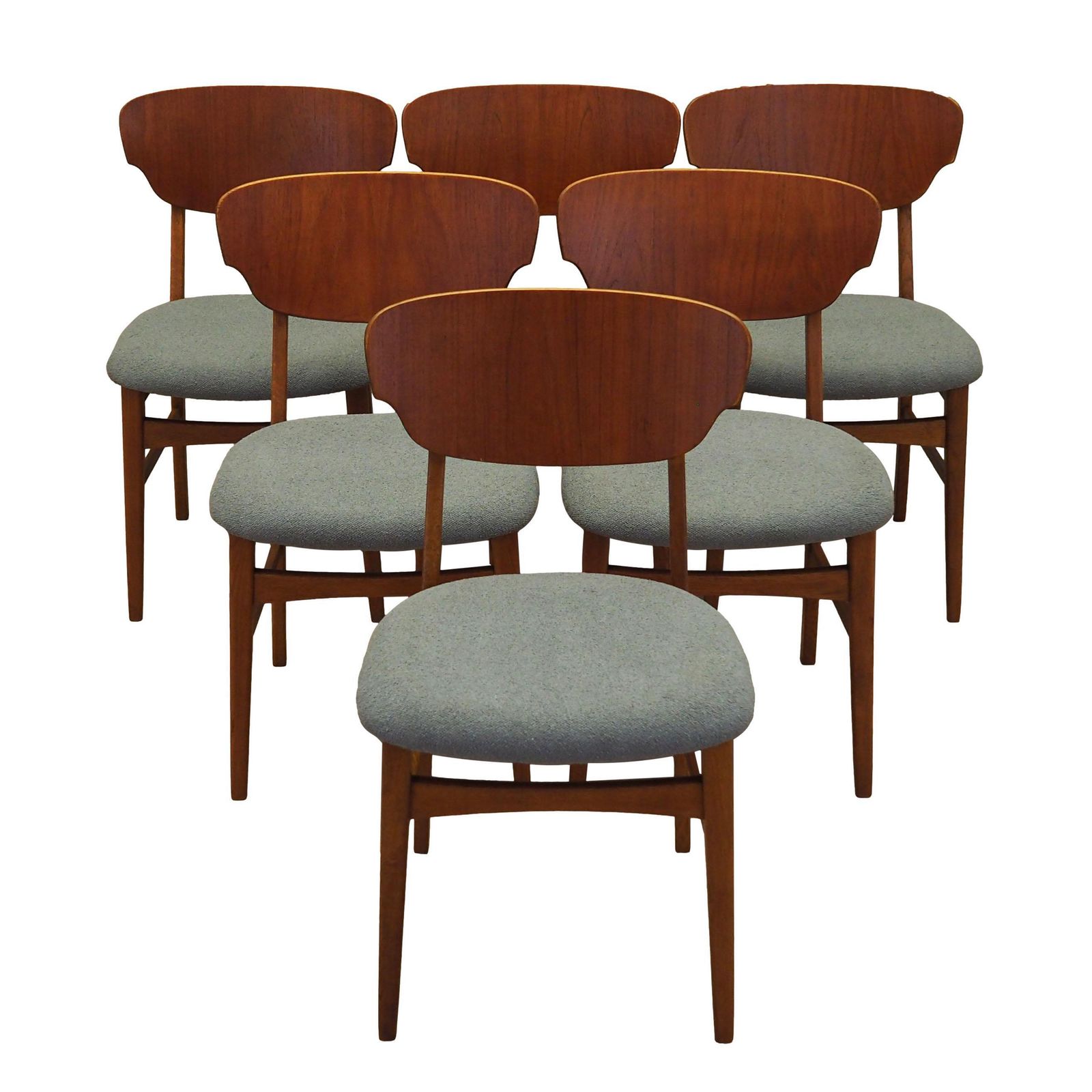 Set Of Six Teak Chairs, Danish Design, 1970s, Production: Denmark