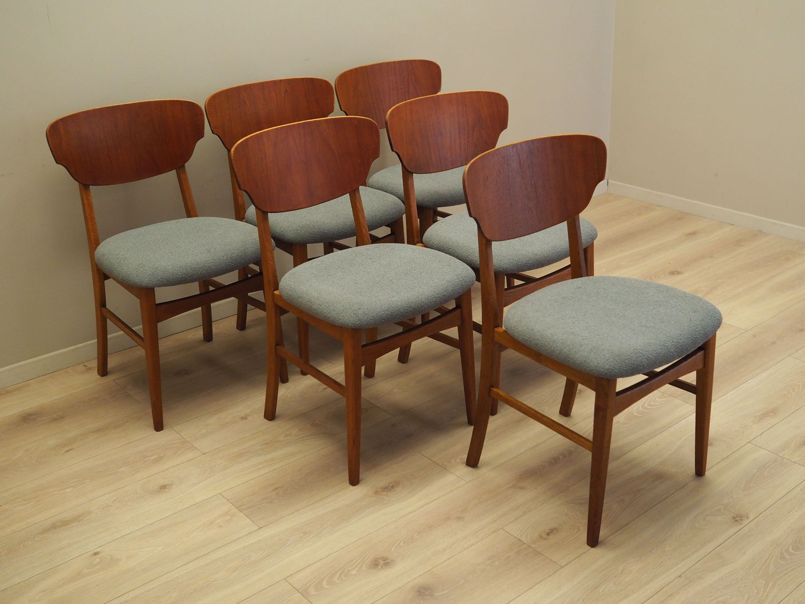 Set Of Six Teak Chairs, Danish Design, 1970s, Production: Denmark photo for sale