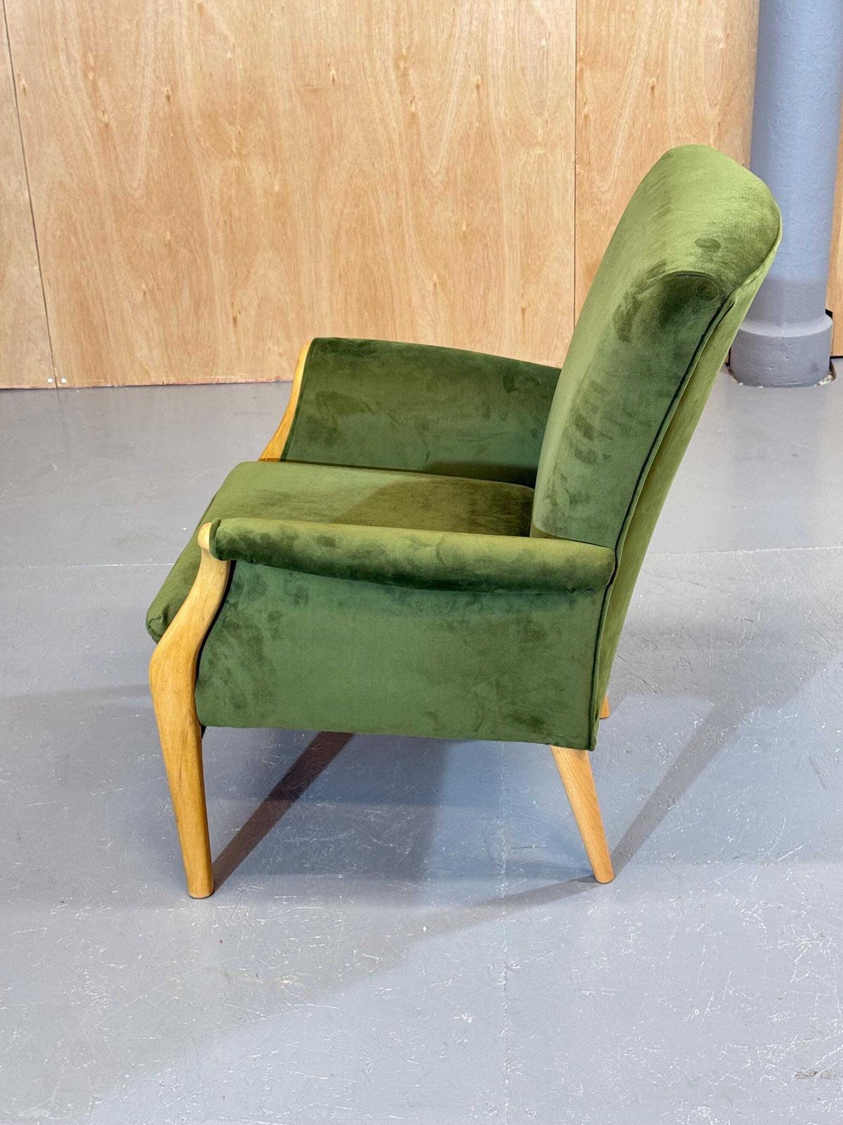 photo for sale Parker Knoll Beautiful Froxfield Armchair In Forest Green Velvet Fabric.. Fully Refurbished & Restored.