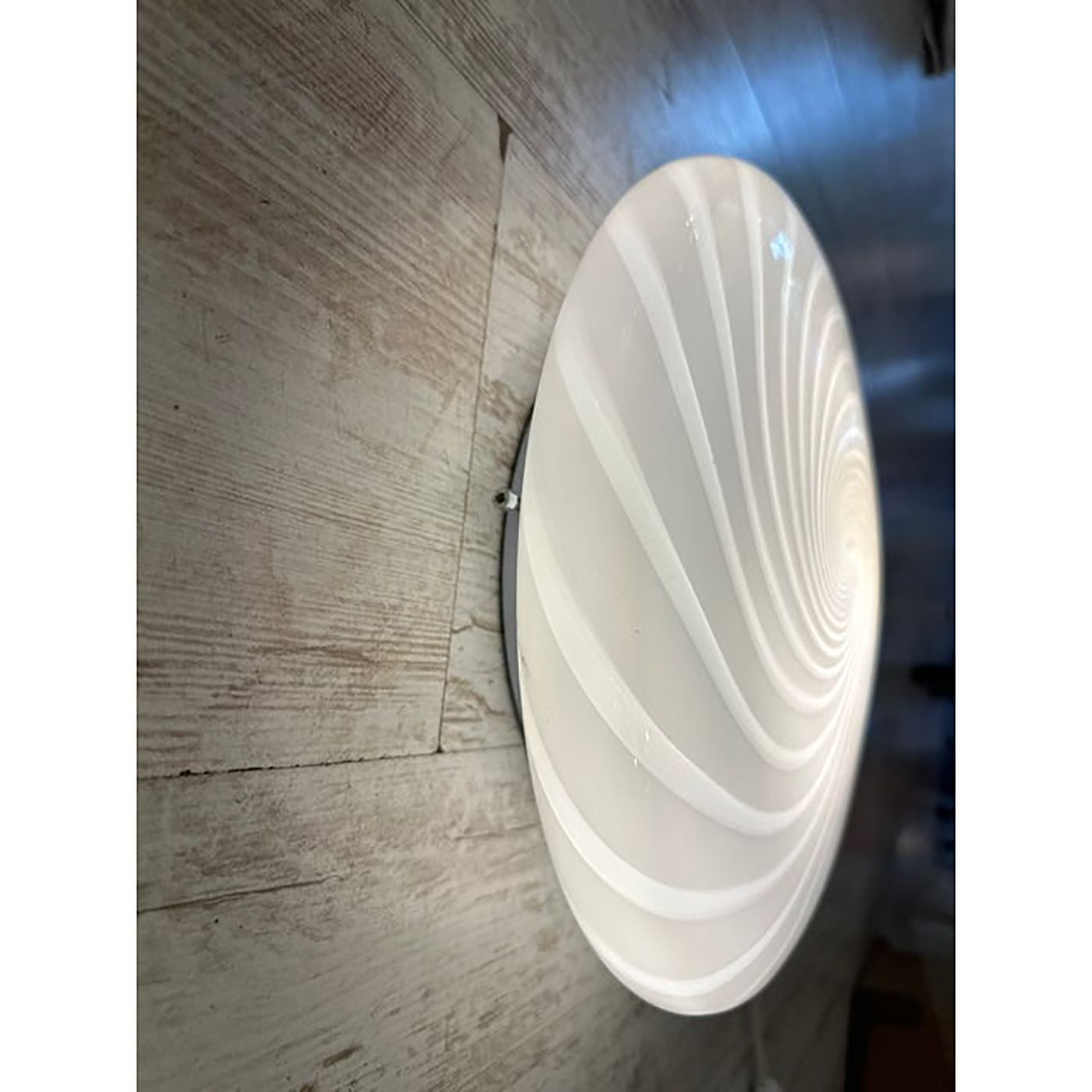 Contemporary Italian Milky White Swirls Murano Glass Flush Mount Or Wall Sconce photo buy