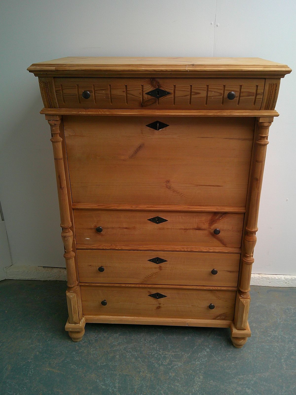 A Super Victorian Pine Ladies Make Up Chest Of Drawers To Wax / Paint photo furniture