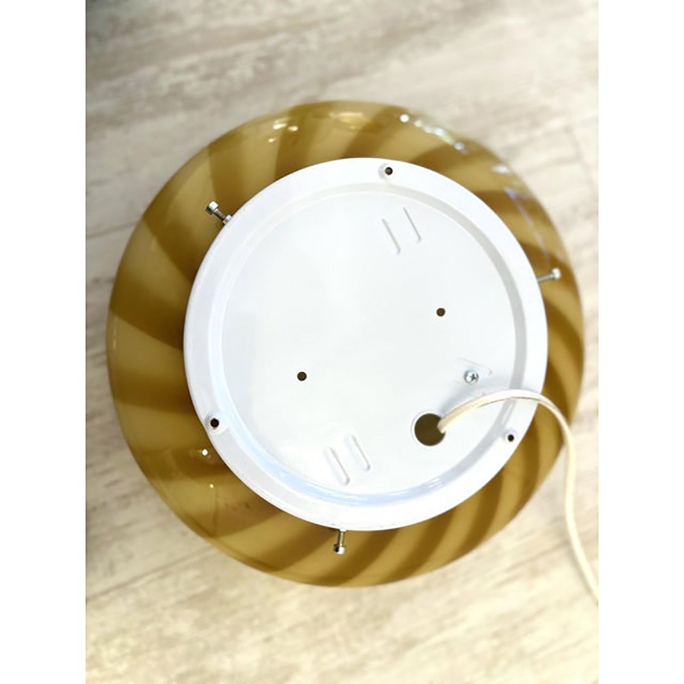 Italian Milky White And Green Swirls Murano Glass Flush Mount Or Wall Sconce photo furniture