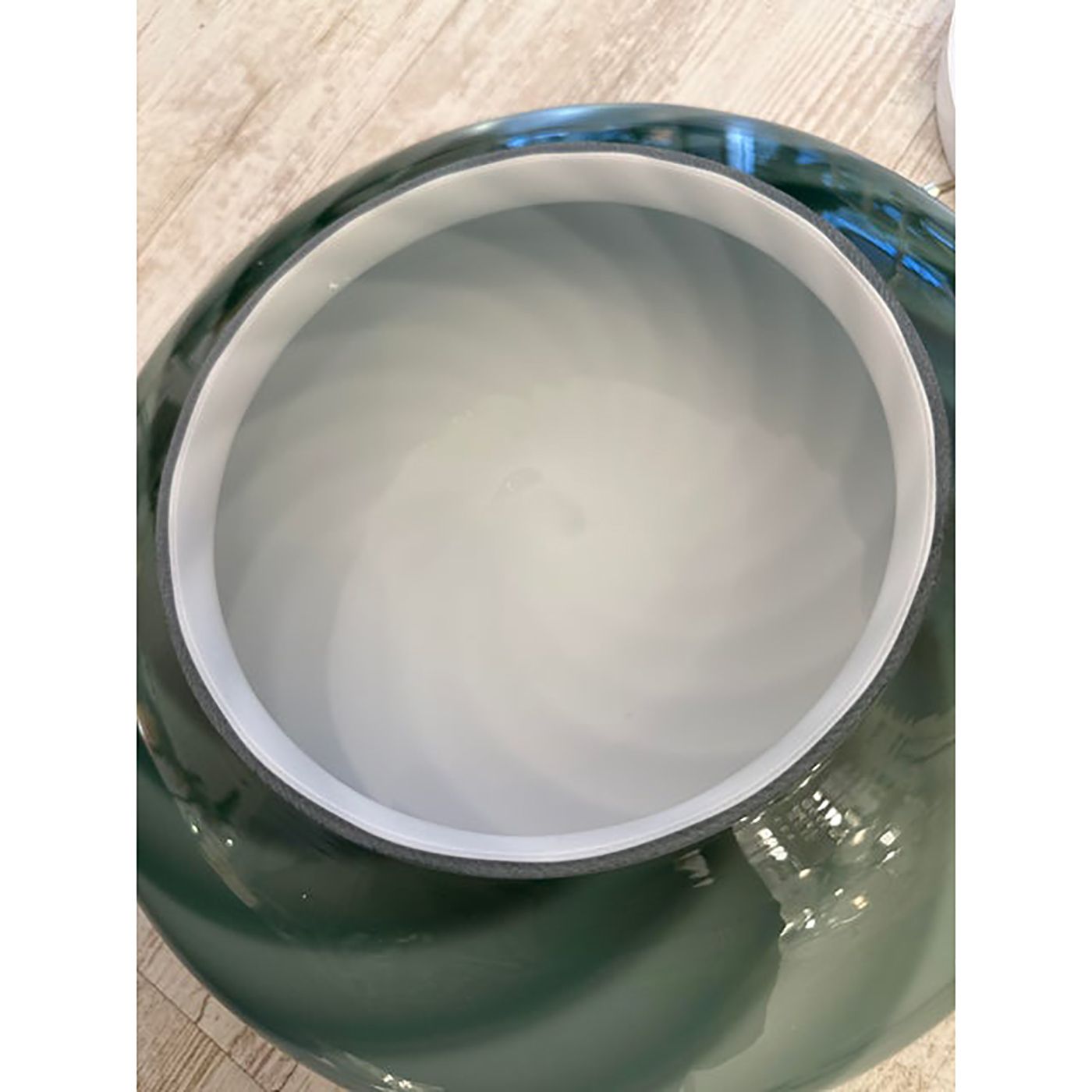 Italian Milky White And Green Swirls Murano Glass Flush Mount Or Wall Sconce photo 3200.0