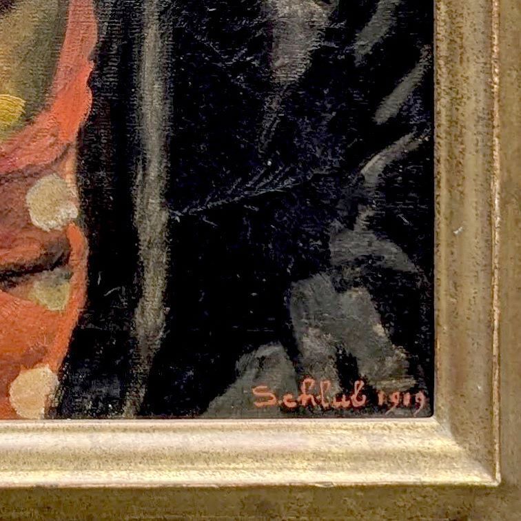 Portrait Of A Bearded Man Signed Schlub – Oil On Canvas, 1919 – Academic Realist Style photo for sale