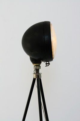 Vintage Tripod Lamp In Brass And Black Metal, 1960s photo furniture