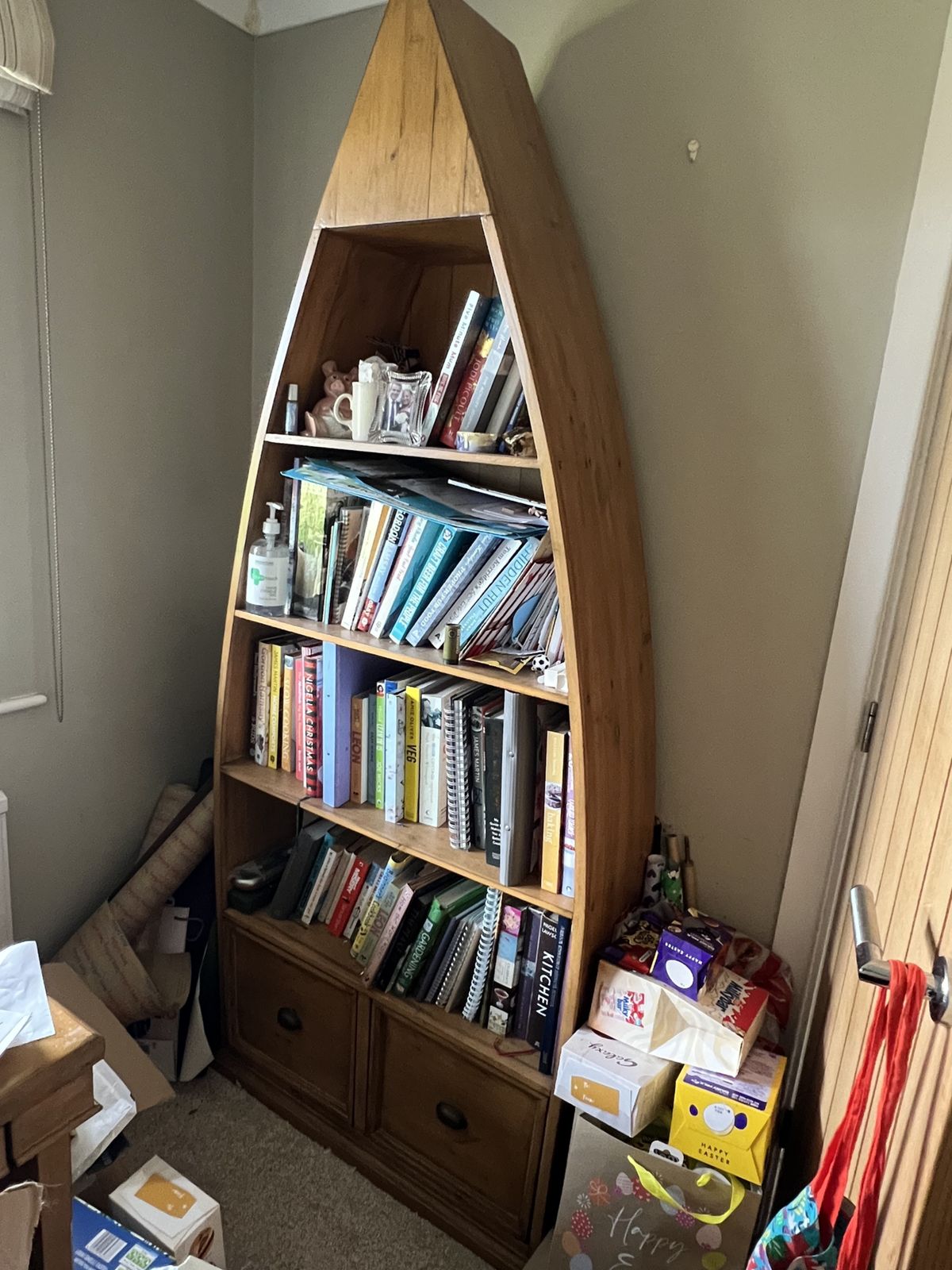 Villiers  Reclaimed Wood Boat Bookcase photo furniture