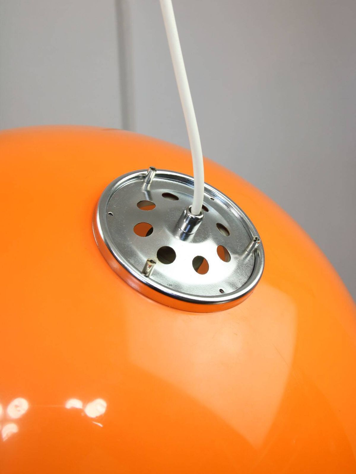 photo buy Giant Orange Space Age Pendant Light By Guzzini, 1970s