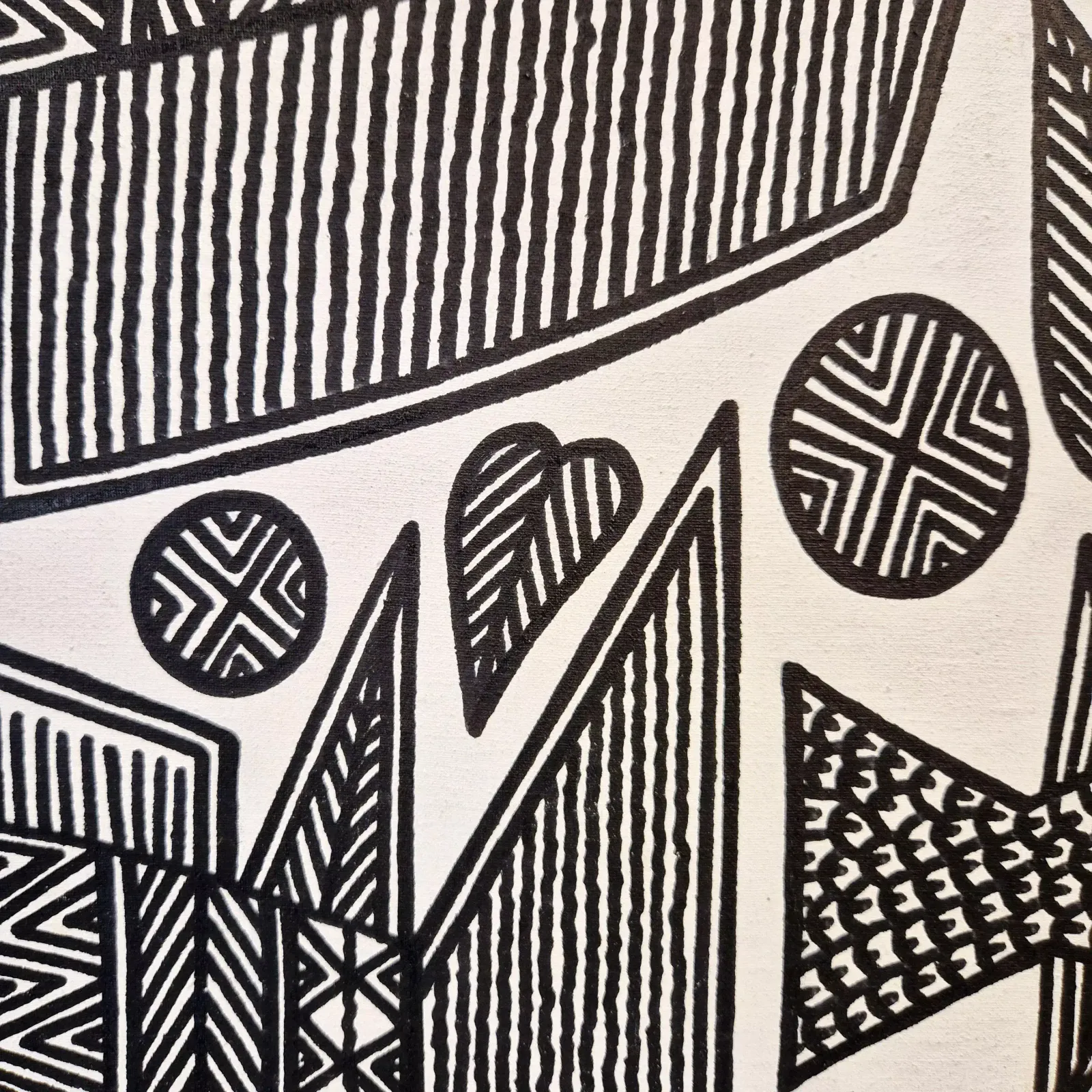 Fishes, John Kauage, Acrylic On Canvas, Papua New Guinea, 2013 photo for sale