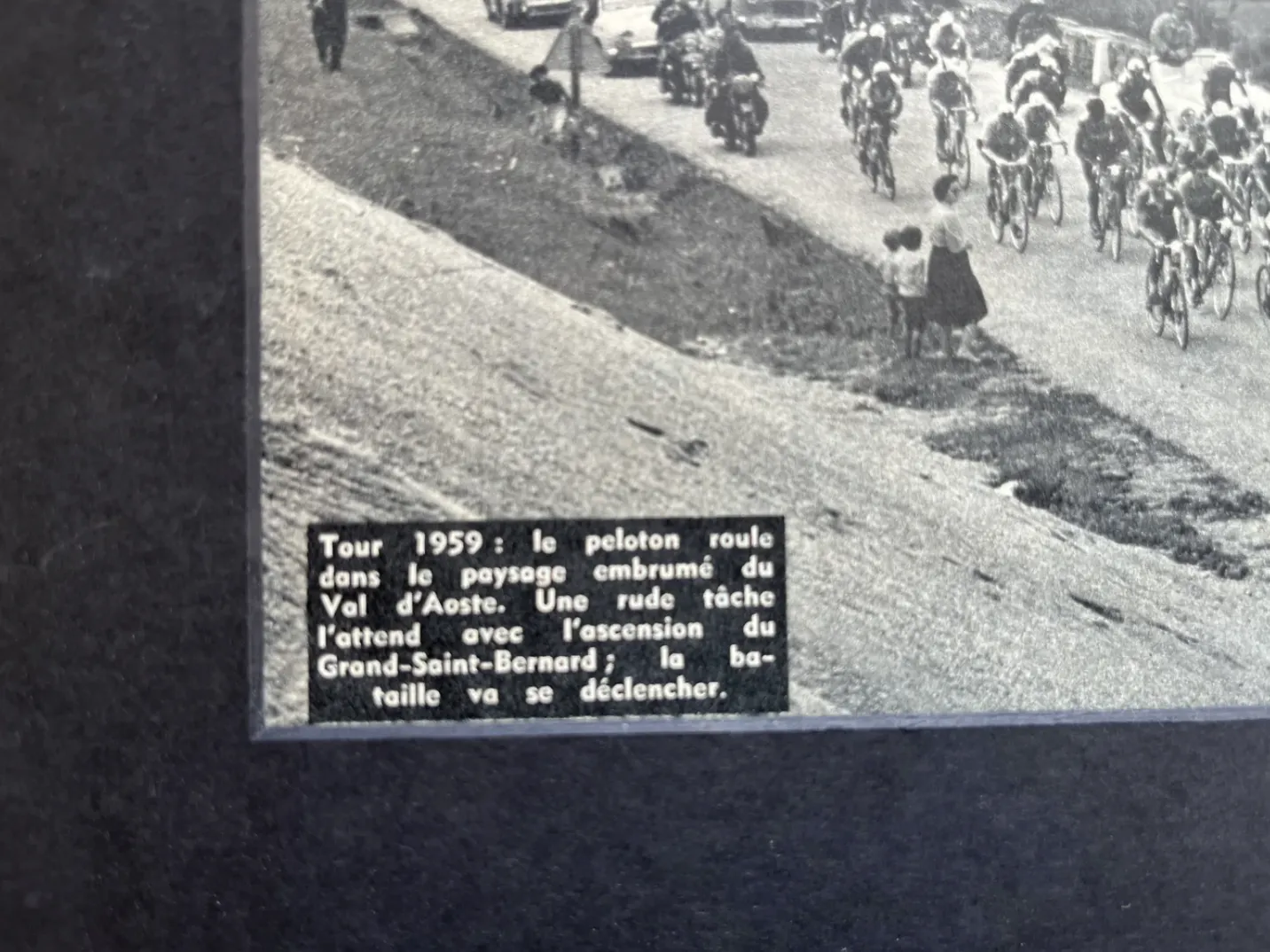 Tour De France Vintage Print   Alps Grand St Bernard C1958 photo for sale