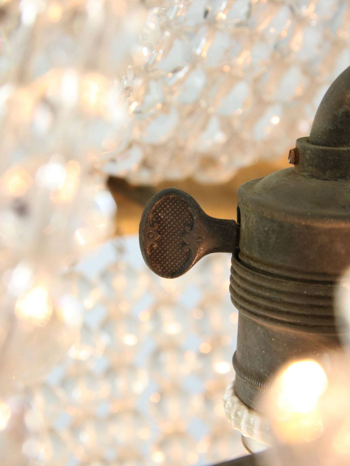 photo vinterior French Empire Crystal And Brass Chandelier, 1940s