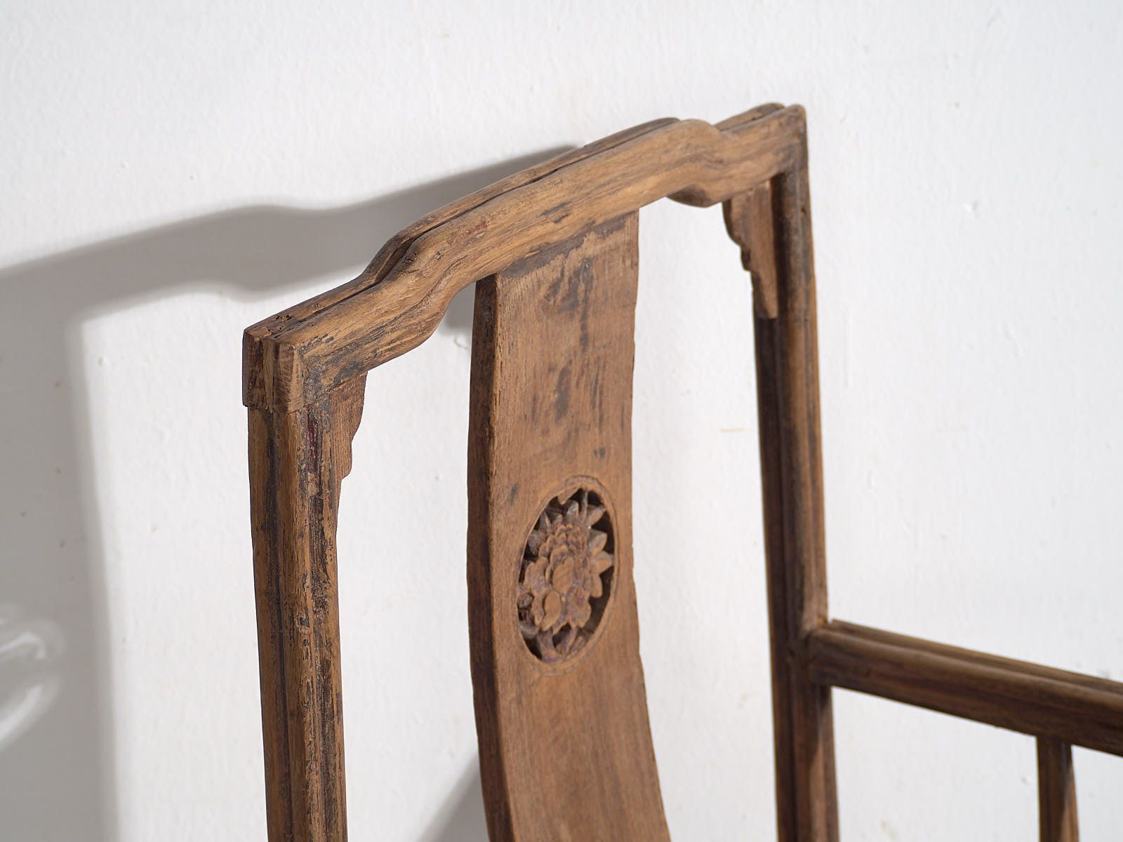 Furniture Antique Chinese Qing Style Chairs (C.1900) #69 photo