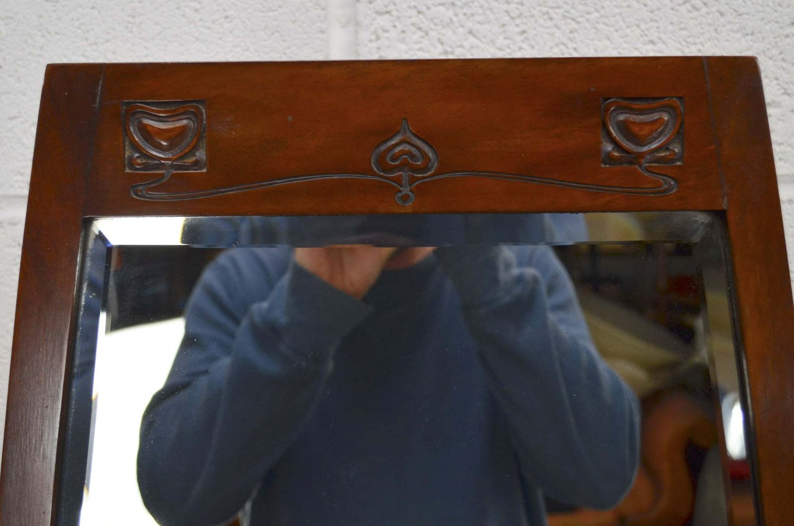 photo for sale A Late 19th Century Art Nouveau Mahogany Dressing Table   Liberty & Co