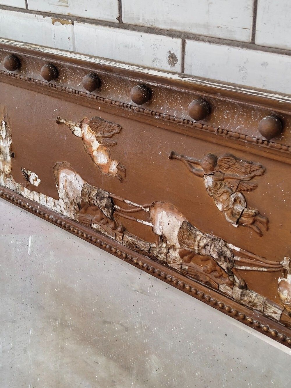 A Pair Of Heavily Distressed Regency Gilt Over Mantle Pier Mirrors photo furniture