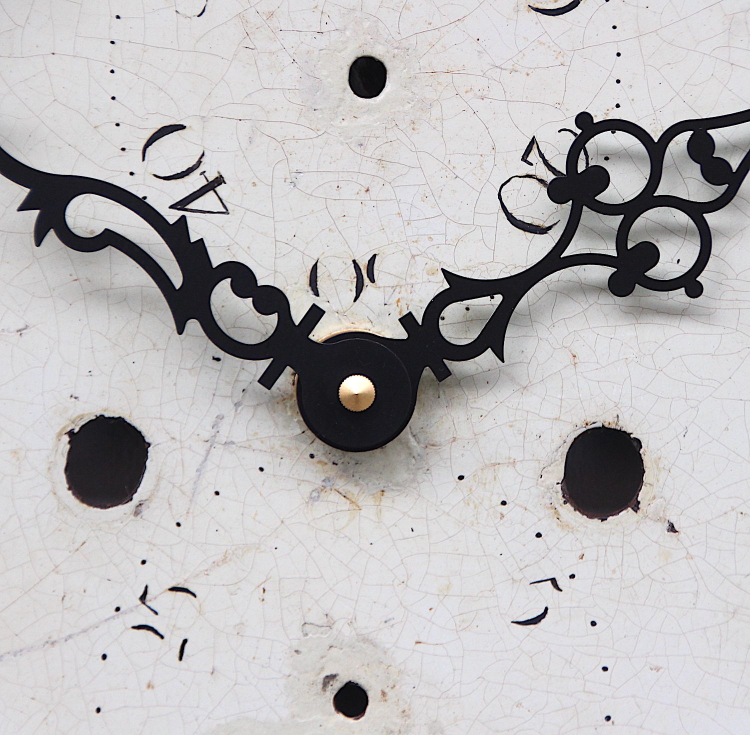 125.0 Original 18th Century Original Iron Grandfather/Longcase Clock Dial. Fully Guaranteed. photo